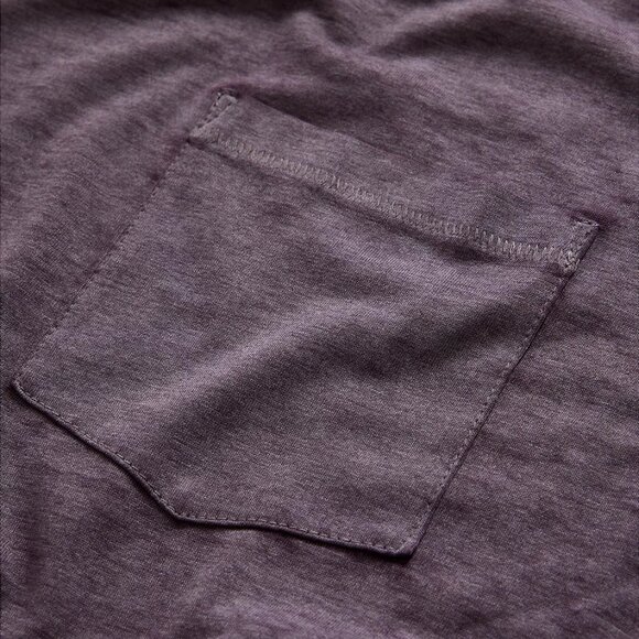 John Varvatos Men's Short Sleeve Bond Burnout Pocket Crew T- Shirt Dry Lavender - Picture 5 of 7